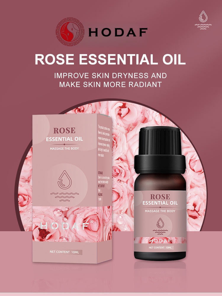 Luxury Skincare Store - น้ำมันหอมระเหยกุหลาบ HODAF—น้ำมันนวดตัว, ให้ความชุ่มชื้น, อโรมาเธอราพี, ช่วยให้ผิวกระจ่างใส, ช่วยให้ผิวเรียบเนียน,