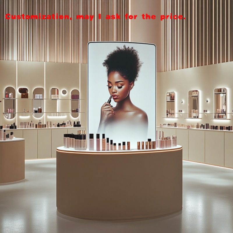 Luxury Skincare Store - ตู้โชว์เครื่องสำอางแบบกำหนดเอง หรูหรา ทันสมัย สำหรับร้านเสริมสวย ชั้นวางสินค้า เฟอร์นิเจอร์ดีไซน์