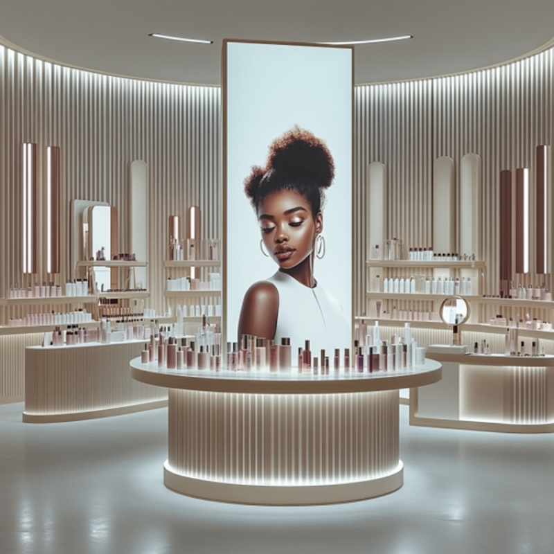 ตู้โชว์เครื่องสำอางแบบกำหนดเอง - Luxury Skincare Store บทวิจารณ์และราคา