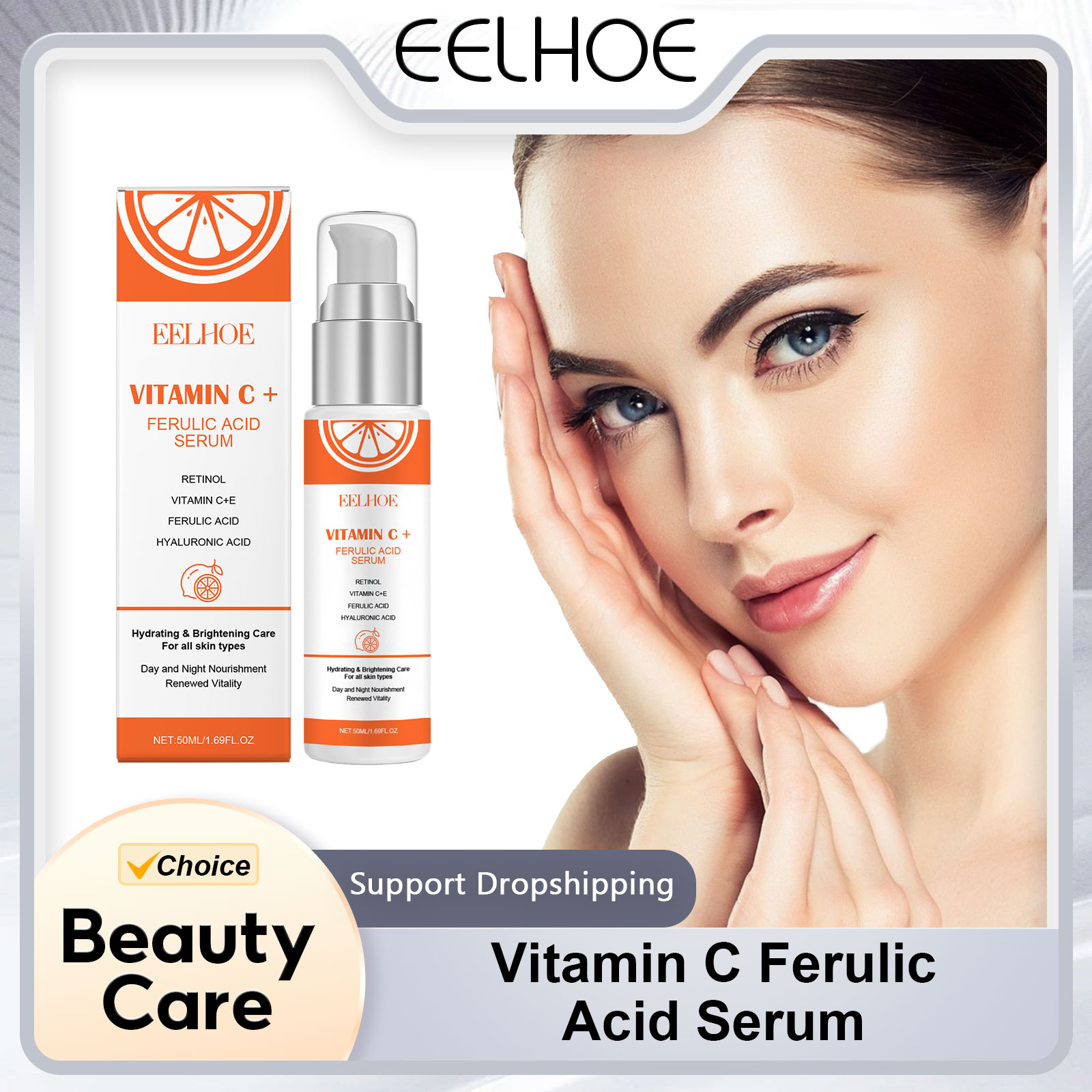 EELHOE Vitamin C E Ferulic Aci - The Ordinary Serum Hyaluronic Acid บทวิจารณ์และราคา