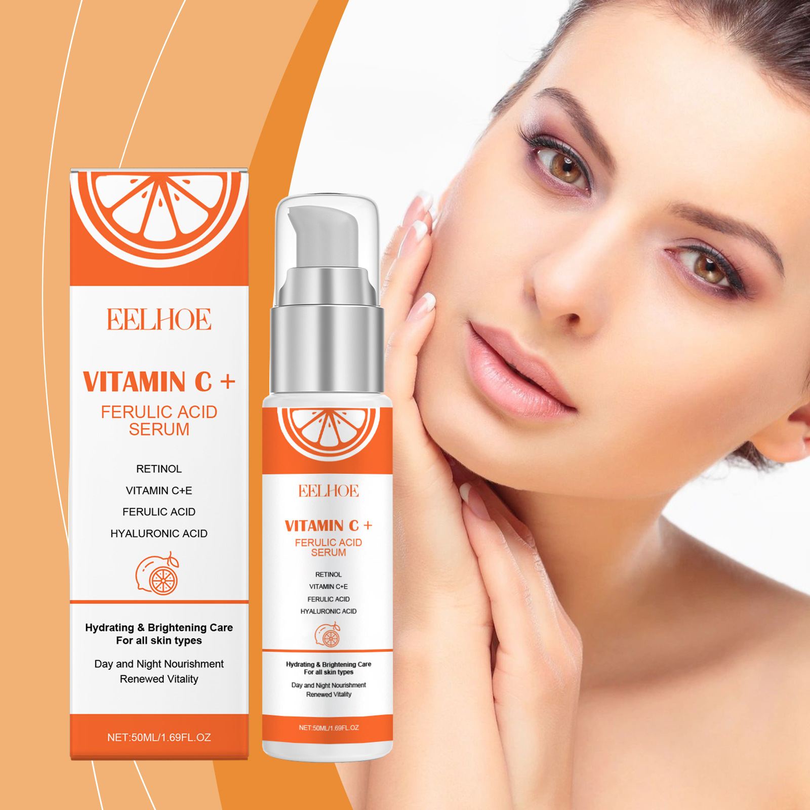 EELHOE Vitamin C E Ferulic Aci - The Ordinary Serum Hyaluronic Acid บทวิจารณ์และราคา